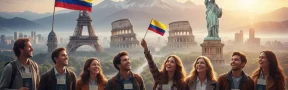 viajeros colombianos hacia destinos internacionales