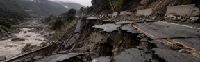 vías afectadas por el terremoto