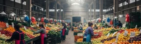 Abastecimiento de alimentos en centrales mayoristas