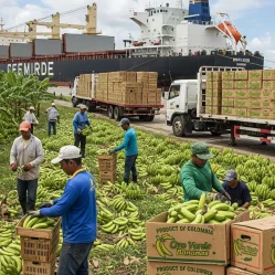 Exportación de banano desde Colombia