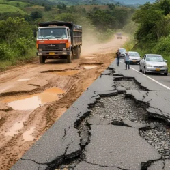 vías en mal estado en Colombia