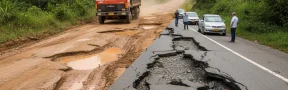 vías en mal estado en Colombia
