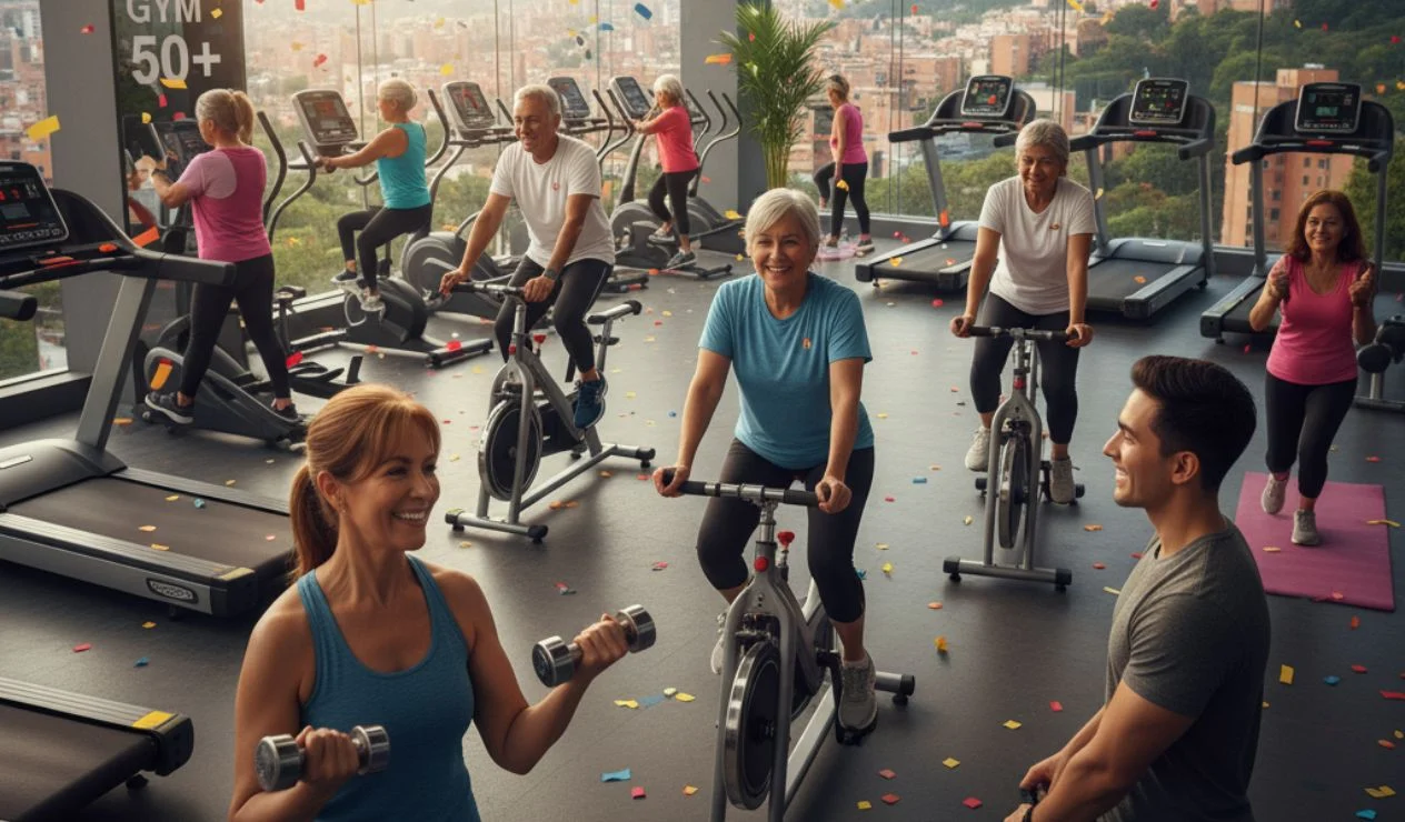 Usuarios mayores de 50 años ya representan el 12,0 % de los asistentes a gimnasios en Colombia