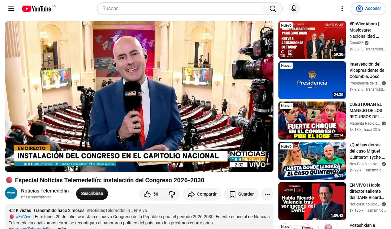 Especial Noticias Telemedellín: instalación del Congreso 2026-2030