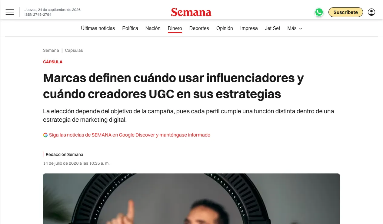 Marcas definen cuándo usar influenciadores y cuándo creadores UGC en sus estrategias